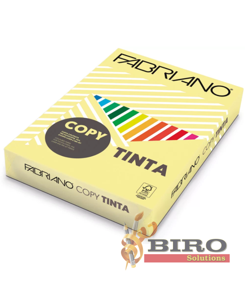 Hîrtie colorată A4 FABRIANO Tinta Banana, 160 gr/m2, 250 foi, pastel, galben